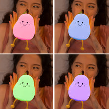 Load image into Gallery viewer, USB Rechargeable Pear Nightlight Patting Switch Children Kid Bedroom Bedside Lamp Decoration Atmosphere Table Lamp Birthday Gift
