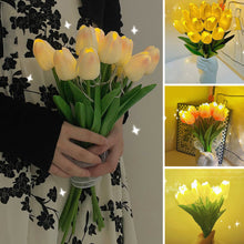 Load image into Gallery viewer, 10/15pcs Luminous LED Tulip Bouquet with Light Christmas Gift Valentine's Day Flower Bouquet Photo Prop Flower Birthday Gifts Wedding Home Decoration
