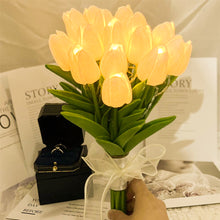 Load image into Gallery viewer, 10/15pcs Luminous LED Tulip Bouquet with Light Christmas Gift Valentine's Day Flower Bouquet Photo Prop Flower Birthday Gifts Wedding Home Decoration
