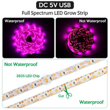 Load image into Gallery viewer, 5V USB LED Grow Light Strip Full Spectrum Phytolamp Plant Light Strip Plants Flower Greenhouse Hydroponic Light Equipments
