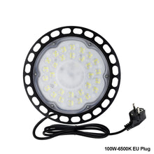 Load image into Gallery viewer, 100W 150W 200W UFO LED High Bay Light AC220V Waterproof Warehouse Garage Light Super Bright Commercial Industrial Lighting
