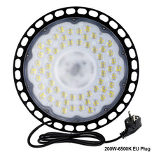 Load image into Gallery viewer, 100W 150W 200W UFO LED High Bay Light AC220V Waterproof Warehouse Garage Light Super Bright Commercial Industrial Lighting
