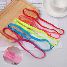 Load image into Gallery viewer, Women Men Elastic Absorbent Sweat Bands Yoga Running Fitness Headband Thin Sports Hair Bands Anti-slip Girls Hair Accessories
