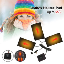 Load image into Gallery viewer, 3 in 1 USB Clothes Heater Pad With 3 Gear Adjustable Temperature Electric Heating Sheet Heating Warmer Pad For Vest Jacket
