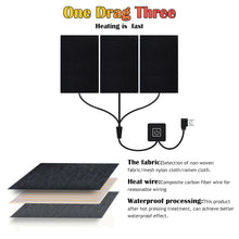 Load image into Gallery viewer, 3 in 1 USB Clothes Heater Pad With 3 Gear Adjustable Temperature Electric Heating Sheet Heating Warmer Pad For Vest Jacket
