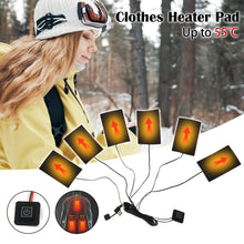 Load image into Gallery viewer, 6 in 1 USB Clothes Heater Pad With 3 Gear Adjustable Temperature Electric Heating Vest Sheet Heating Jacket Warmer Pad For Vest
