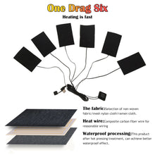 Load image into Gallery viewer, 6 in 1 USB Clothes Heater Pad With 3 Gear Adjustable Temperature Electric Heating Vest Sheet Heating Jacket Warmer Pad For Vest
