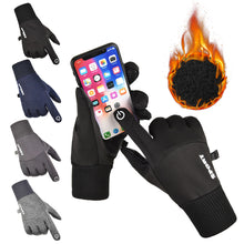 Load image into Gallery viewer, Winter Waterproof Cycling Gloves Touch Screen Gloves Fleece Outdoor Scooter Windproof Riding Motorcycle Ski Warm Bike Gloves
