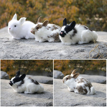 Load image into Gallery viewer, Simulation Mini Lifelike Easter Rabbits Family Decoration Rabbit Model Simulation Animal Plush Toys Easter Gift Kids Birthday Gifts

