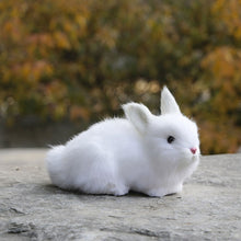 Load image into Gallery viewer, Simulation Mini Lifelike Easter Rabbits Family Decoration Rabbit Model Simulation Animal Plush Toys Easter Gift Kids Birthday Gifts
