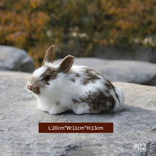 Load image into Gallery viewer, Simulation Mini Lifelike Easter Rabbits Family Decoration Rabbit Model Simulation Animal Plush Toys Easter Gift Kids Birthday Gifts
