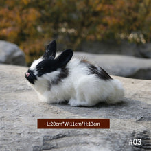 Load image into Gallery viewer, Simulation Mini Lifelike Easter Rabbits Family Decoration Rabbit Model Simulation Animal Plush Toys Easter Gift Kids Birthday Gifts
