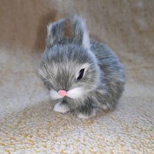 Load image into Gallery viewer, Simulation Rabbit Toy Squatting Model Home Decoration Rabbit Model Easter Rabbits Simulation Plush Toys Action Figures Kids Gift
