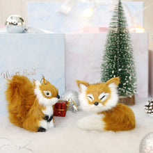 Load image into Gallery viewer, Christmas Cute Simulation Owl Squirrel Elk Cat Christmas Tree Decoration Gardening Decoration Simulation Animal Doll Pendant Kid Gift Navidad Festival
