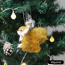 Load image into Gallery viewer, Christmas Cute Simulation Owl Squirrel Elk Cat Christmas Tree Decoration Gardening Decoration Simulation Animal Doll Pendant Kid Gift Navidad Festival
