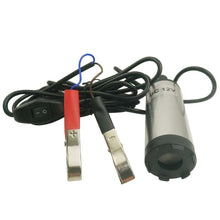Load image into Gallery viewer, 12V/24V 38mm Electric Fuel Transfer Pump Water Oil Transfer Refueling Submersible Pump With Clips or Cigarette Lighter For Diesel Water Pump Motorbike
