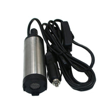 Load image into Gallery viewer, 12V/24V 38mm Electric Fuel Transfer Pump Water Oil Transfer Refueling Submersible Pump With Clips or Cigarette Lighter For Diesel Water Pump Motorbike
