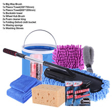 Load image into Gallery viewer, 10Pcs Car Washing Cleaning Tools Kit Towel Mops Dust Removal Brush Car Cleaning Supplies Auto Maintainence
