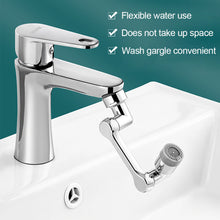 Load image into Gallery viewer, 1080° Rotation Dual Function Extender Faucet Aerator Plastic Tap Splash Filter Bubbler Nozzle Robotic Arm for Kitchen Washbasin
