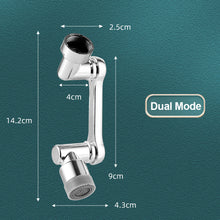 Load image into Gallery viewer, 1080° Rotation Dual Function Extender Faucet Aerator Plastic Tap Splash Filter Bubbler Nozzle Robotic Arm for Kitchen Washbasin
