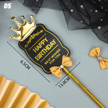 Load image into Gallery viewer, Crown Lace Birthday Cake Decoration High Quality Cake Topper Luxury Baking Ornaments Birthday Gift Decoration Birthday Party Supplies
