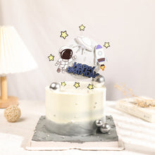 Load image into Gallery viewer, Astronaut Cake Decoration Planets Cake Topper Spaceman Baking Ornaments For Kid Boy Universe Outer Space Birthday Party Supplies
