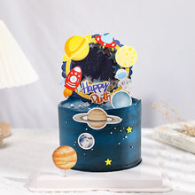 Load image into Gallery viewer, Astronaut Cake Decoration Planets Cake Topper Spaceman Baking Ornaments For Kid Boy Universe Outer Space Birthday Party Supplies
