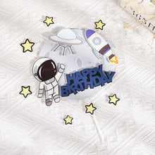 Load image into Gallery viewer, Astronaut Cake Decoration Planets Cake Topper Spaceman Baking Ornaments For Kid Boy Universe Outer Space Birthday Party Supplies
