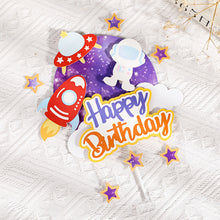 Load image into Gallery viewer, Astronaut Cake Decoration Planets Cake Topper Spaceman Baking Ornaments For Kid Boy Universe Outer Space Birthday Party Supplies
