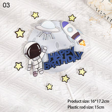 Load image into Gallery viewer, Astronaut Cake Decoration Planets Cake Topper Spaceman Baking Ornaments For Kid Boy Universe Outer Space Birthday Party Supplies
