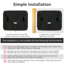Load image into Gallery viewer, LED Solar Wall Lights Outdoor Waterproof Solar Led Light Outdoor Solar Wall Stair Light Patio Courtyard Street Landscape Garden Decor Wall Lamp
