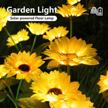Load image into Gallery viewer, Solar Sunflowers Outside Garden Lawn Light IP65 Waterproof Solar Flowers Pathway Light for Patio Yard Wedding Holiday Decoration
