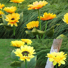 Load image into Gallery viewer, Solar Sunflowers Outside Garden Lawn Light IP65 Waterproof Solar Flowers Pathway Light for Patio Yard Wedding Holiday Decoration
