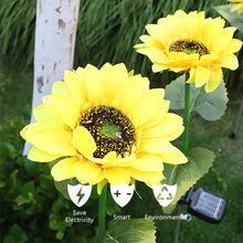 Load image into Gallery viewer, Solar Sunflowers Outside Garden Lawn Light IP65 Waterproof Solar Flowers Pathway Light for Patio Yard Wedding Holiday Decoration
