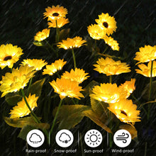 Load image into Gallery viewer, Solar Sunflowers Outside Garden Lawn Light IP65 Waterproof Solar Flowers Pathway Light for Patio Yard Wedding Holiday Decoration
