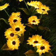 Load image into Gallery viewer, Solar Sunflowers Outside Garden Lawn Light IP65 Waterproof Solar Flowers Pathway Light for Patio Yard Wedding Holiday Decoration
