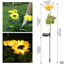 Load image into Gallery viewer, Solar Sunflowers Outside Garden Lawn Light IP65 Waterproof Solar Flowers Pathway Light for Patio Yard Wedding Holiday Decoration
