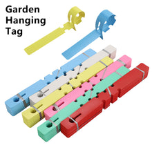 Load image into Gallery viewer, 100PCS Gardening Plant Nursery Hang Tag Plastic Identification Card Waterproof Ring Set Reusable Label Markers Garden Tool
