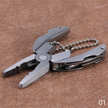 Load image into Gallery viewer, Camping Portable Outdoor Stainless Steel Foldaway Multifunction Tools Set Pocket Key chain multifunctional Pliers Screwdriver
