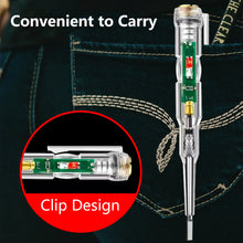 Load image into Gallery viewer, Electrical Tester Pen Induced Voltage Responsive Tester Screwdriver Tool Probe Indicator Light Test Pencil
