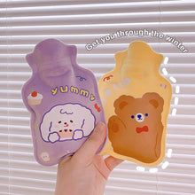 Load image into Gallery viewer, Lovely Cartoon Mini Hot Water Bottle Bag Warm Belly Warmer Filled Mini Explosion-proof Portable Winter Reusable Hand Warmer
