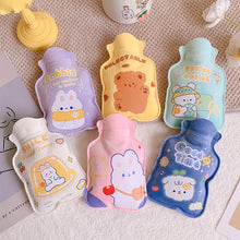 Load image into Gallery viewer, Lovely Cartoon Mini Hot Water Bottle Bag Warm Belly Warmer Filled Mini Explosion-proof Portable Winter Reusable Hand Warmer
