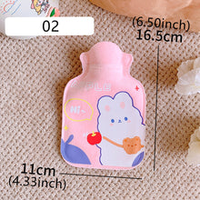 Load image into Gallery viewer, Lovely Cartoon Mini Hot Water Bottle Bag Warm Belly Warmer Filled Mini Explosion-proof Portable Winter Reusable Hand Warmer
