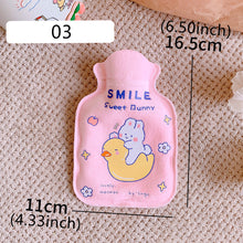 Load image into Gallery viewer, Lovely Cartoon Mini Hot Water Bottle Bag Warm Belly Warmer Filled Mini Explosion-proof Portable Winter Reusable Hand Warmer
