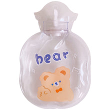 Load image into Gallery viewer, Lovely Cartoon Mini Transparent Hot Water Bottle Bag Girl Warm Belly Warmer Filled Mini Explosion-proof Portable Winter Reusable Hand Warmer
