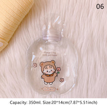 Load image into Gallery viewer, Lovely Cartoon Mini Transparent Hot Water Bottle Bag Girl Warm Belly Warmer Filled Mini Explosion-proof Portable Winter Reusable Hand Warmer
