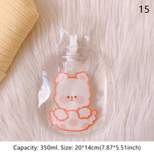 Load image into Gallery viewer, Lovely Cartoon Mini Transparent Hot Water Bottle Bag Girl Warm Belly Warmer Filled Mini Explosion-proof Portable Winter Reusable Hand Warmer
