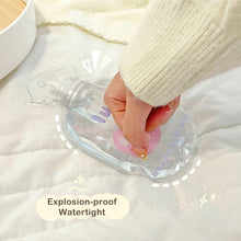 Load image into Gallery viewer, Lovely Cartoon Mini Transparent Hot Water Bottle Bag Girl Warm Belly Warmer Filled Mini Explosion-proof Portable Winter Reusable Hand Warmer
