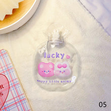 Load image into Gallery viewer, Lovely Cartoon Mini Transparent Hot Water Bottle Bag Girl Warm Belly Warmer Filled Mini Explosion-proof Portable Winter Reusable Hand Warmer
