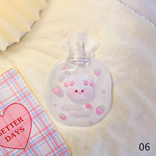 Load image into Gallery viewer, Lovely Cartoon Mini Transparent Hot Water Bottle Bag Girl Warm Belly Warmer Filled Mini Explosion-proof Portable Winter Reusable Hand Warmer
